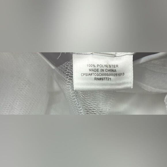 Us Angels white sheer/embellished formal dress sz 10 - Picture 6 of 9